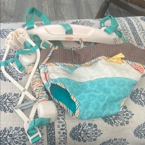 Kids Infantino Turquoise and brown Baby Jumper